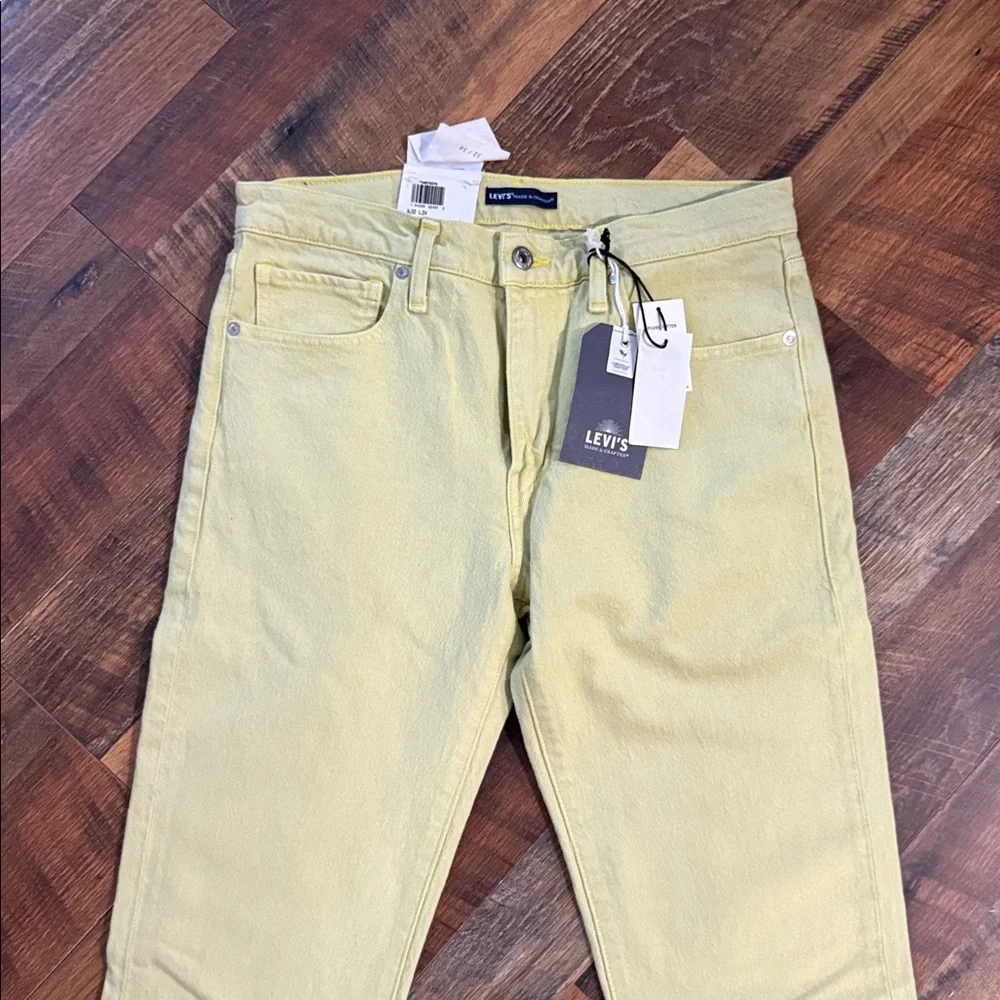 Levi's Made & Crafted 511 Slim Jeans - Pistachio / Pale Yellow NWT 32x34